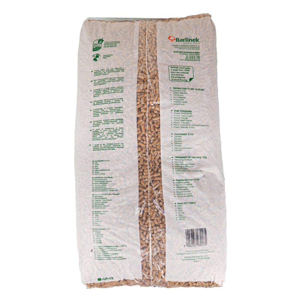 Holzpellets ENplus A1 6 mm – 66 × 15 kg (990 kg) – Weichholz