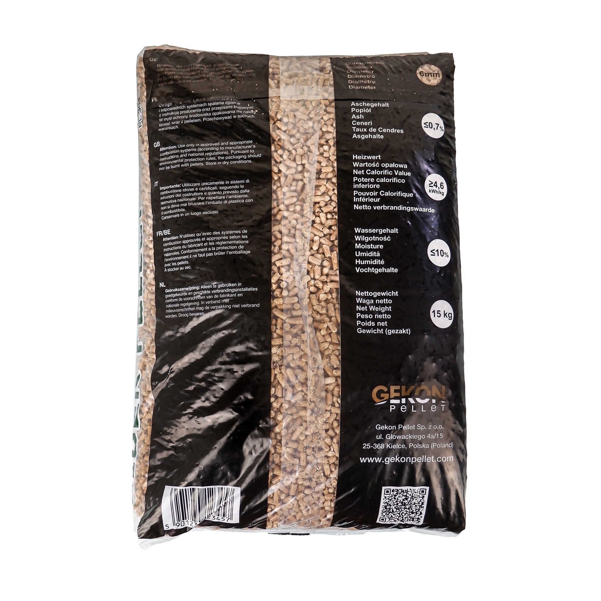 Biber Holzpellets Einstreu – 64 × 15 kg (960 kg) Palette