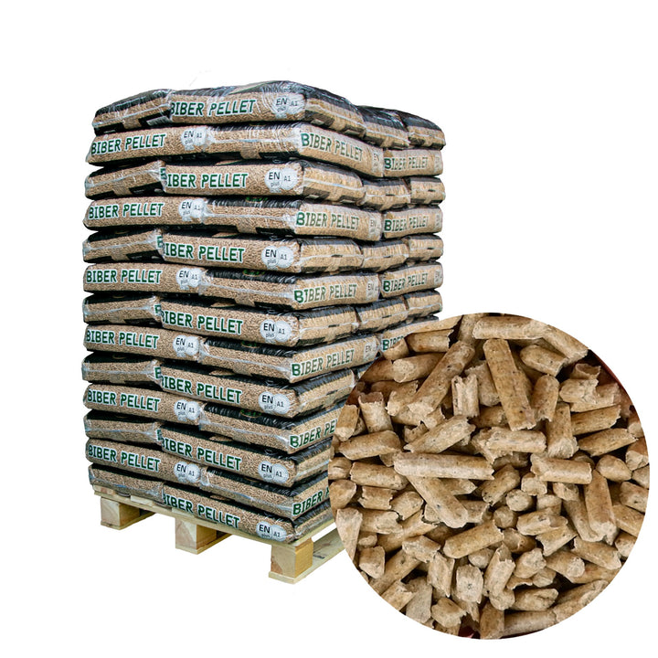 Biber Holzpellets Einstreu – 64 × 15 kg (960 kg) Palette