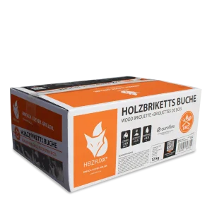 Buchen Nestro Briketts – 12 kg Box – Palette 81× (972 kg)