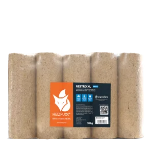 Holzbriketts Nestro XL Red – rund ohne Loch (Palette 960 kg)