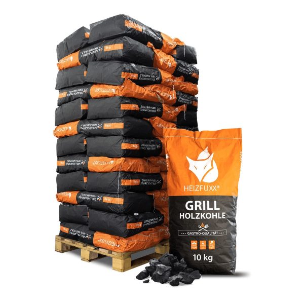 Grill-Holzkohle 20–80 mm – 36 × 10 kg – Premium Hartholz